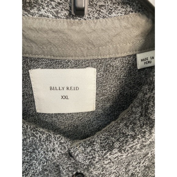 Billy Reid Mens Polo Shirt Size XXL Heathered‎ Gray/Brown - Picture 2 of 4